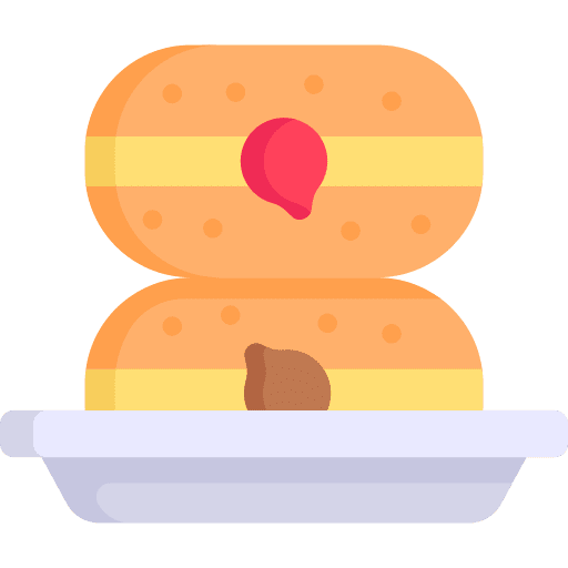 Bomboloni donut gastronomy bakery icon