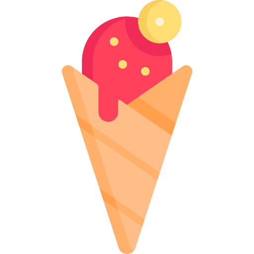 Ice cream summertime food and restaurant gelato icon