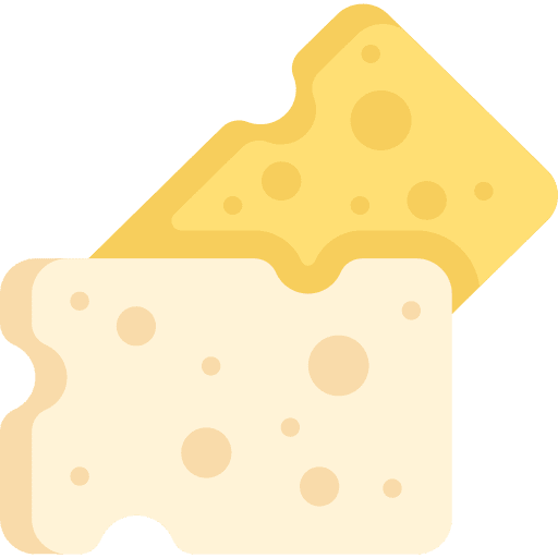 Cheese fattening food and restaurant food icon
