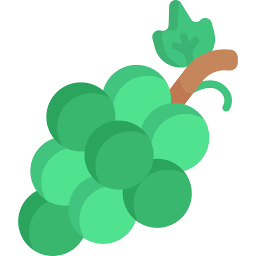 Grape healthy food food and restaurant fruit icon