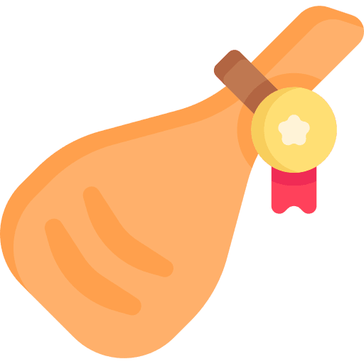 Ham food and restaurant parma gastronomy icon