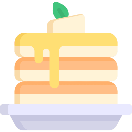 Pancake dessert breakfast bakery icon