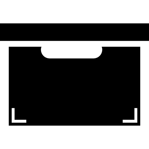 Black box for storage and organization of things storage livingroom boxes icon