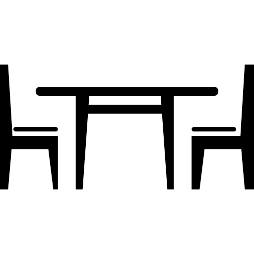 Dining room furniture of a table with chairs house things eating drop leaf table icon