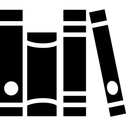 Living room books group objects grouped books icon