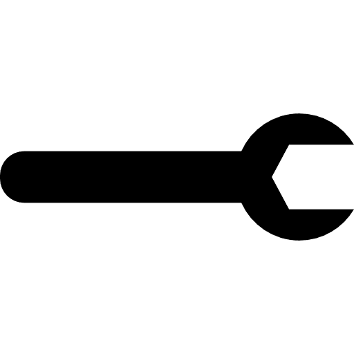 Wrench silhouette in horizontal position silhouette tool tools and utensils icon