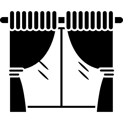 Livingroom window with curtains windows livingroom window icon