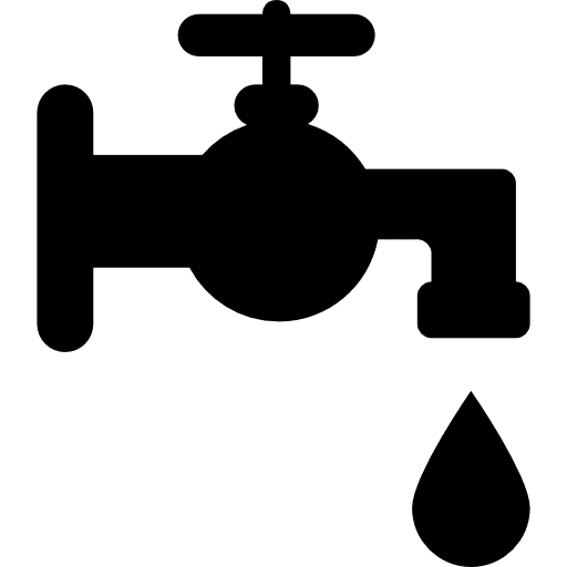 Bathroom faucet tool water falling faucet icon