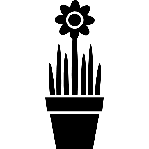 Plant pot with flower for livingroom ornamentation ornament plant flowers icon