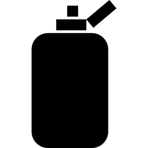 Bathroom bottle container of rounded rectangular black shape tools and utensils tool container icon