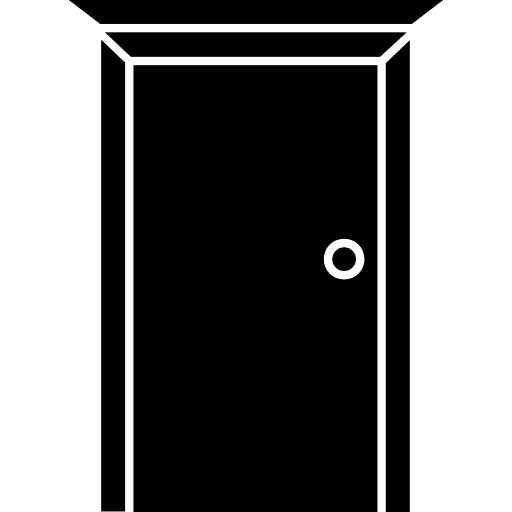 Dark door tool buildings black icon