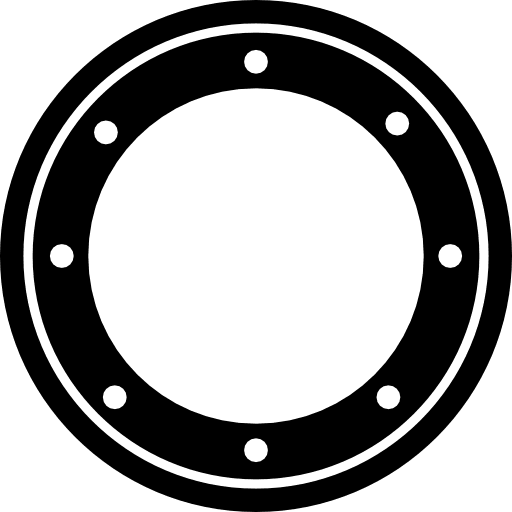 Circular window buildings construction glass icon