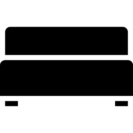 Black sofa of livingroom tool sofa black icon