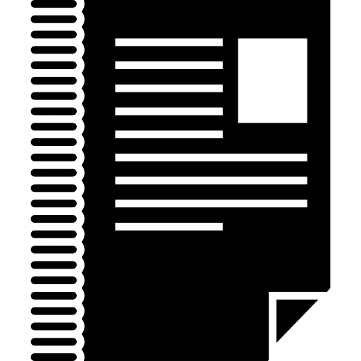 Studio printed paper object reading thing icon