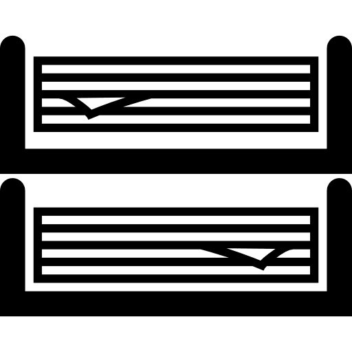 Studio trays with papers tray stack tools and utensils icon