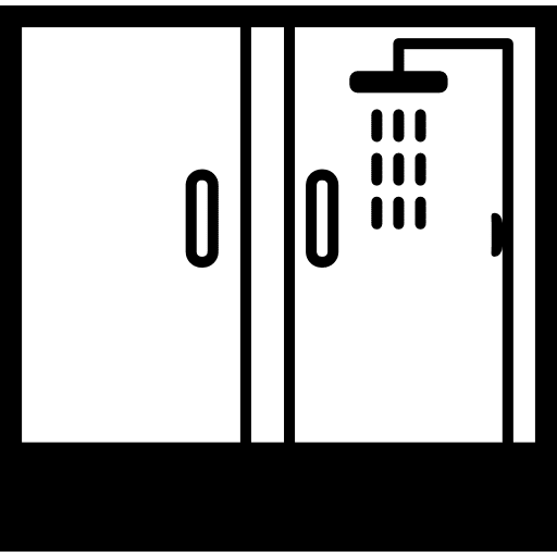 Closed bathroom shower bathroom house shower icon