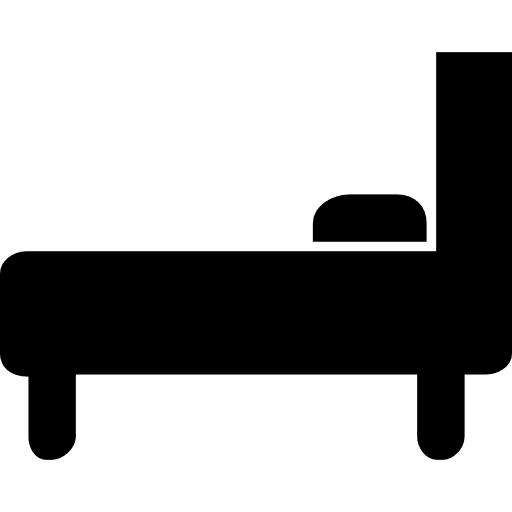 Bed side view rest furniture beds icon