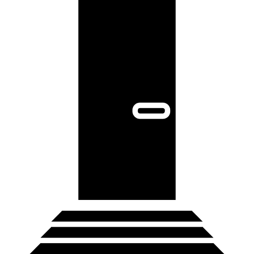 Door with steps part closed house things icon