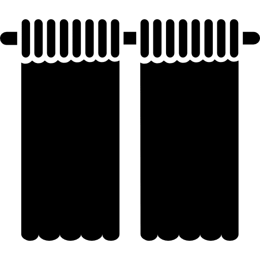 Livingroom black curtains tool two black icon