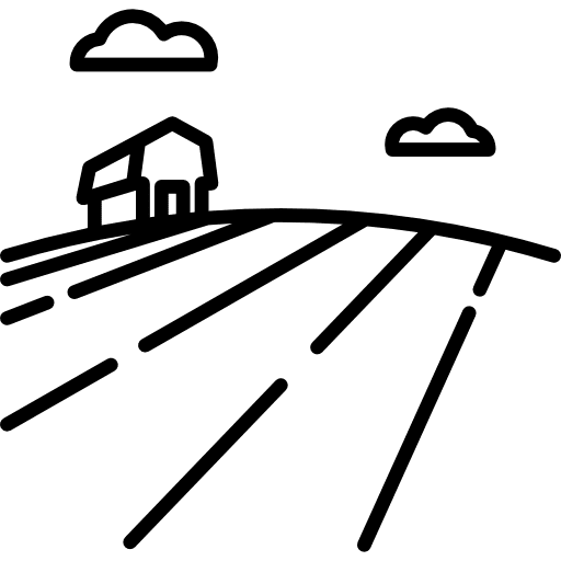 Field landscape nature field icon