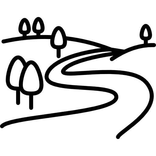 River nature water trees icon