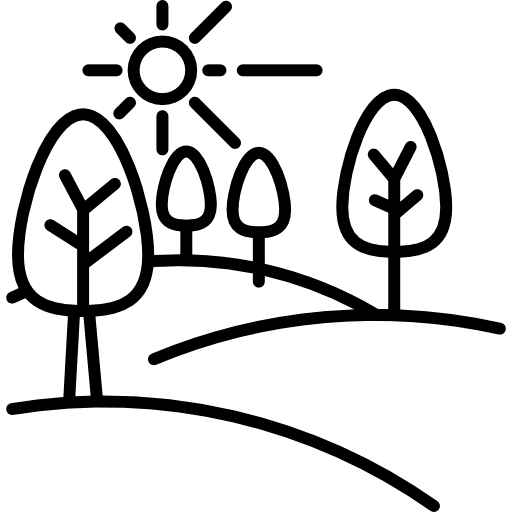 Summer woods nature trees icon