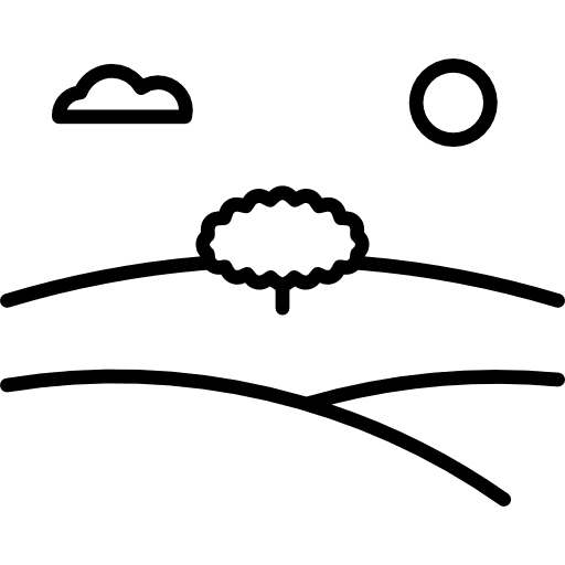 Tree alone trees nature sun icon