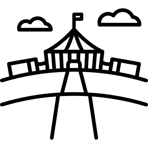 Circus amusement park landscape marquee icon