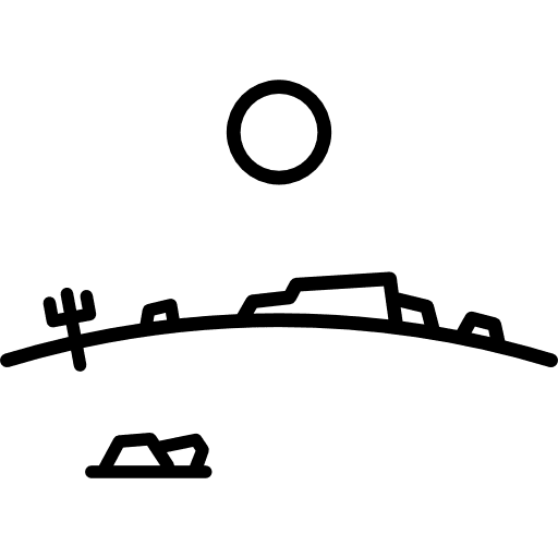 Desert hot sand nature icon