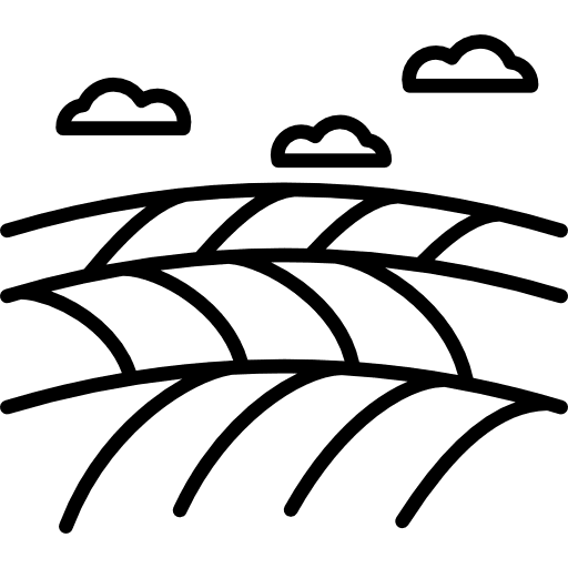 Field farming farm landscape icon