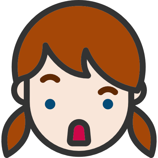 Shock shock feelings girl icon