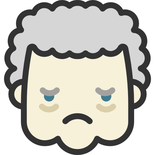 Upset boy faces feelings icon