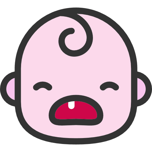 Cry baby faces people icon