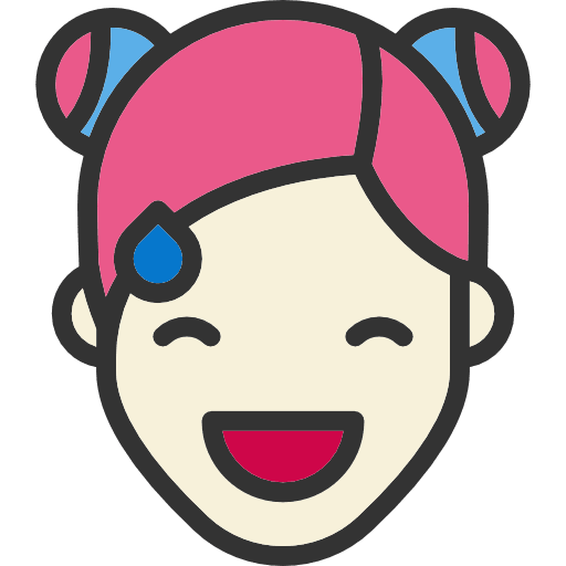 Sweat faces girl people icon
