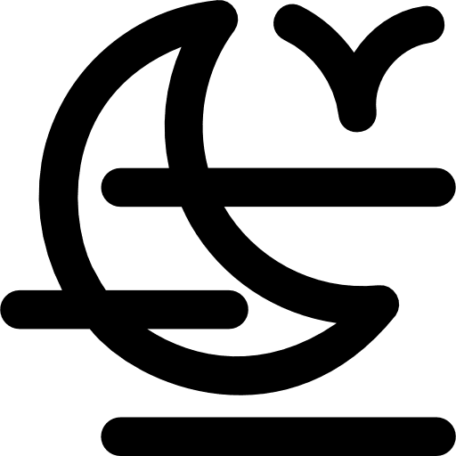 Night nature moon mist icon