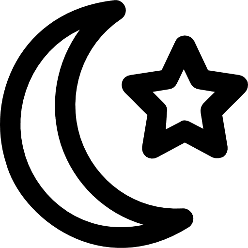 Night star moon nature icon