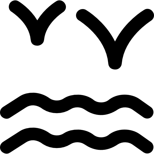 Ocean beach nature water icon