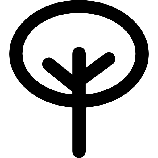 Tree ecology gardening botanical icon