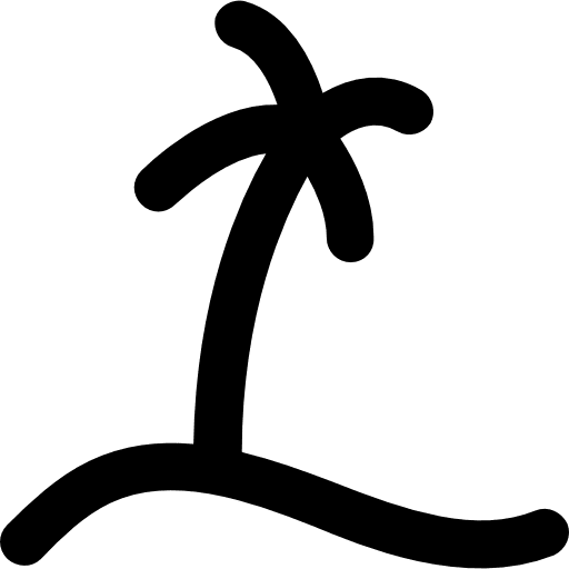 Island nature palm tree tropical icon