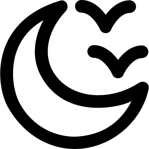 Night weather night half moon icon
