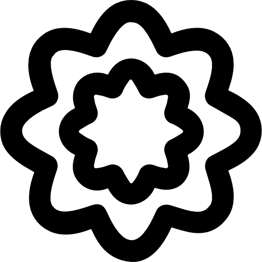 Flower blossom petals botanical icon