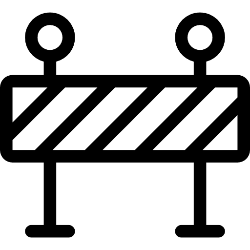 Barrier construction caution construction and tools icon