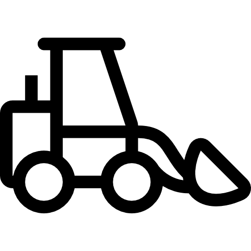 Bulldozer transport construction excavator icon