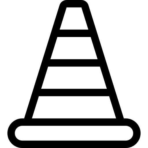 Cone urban construction and tools bollards icon