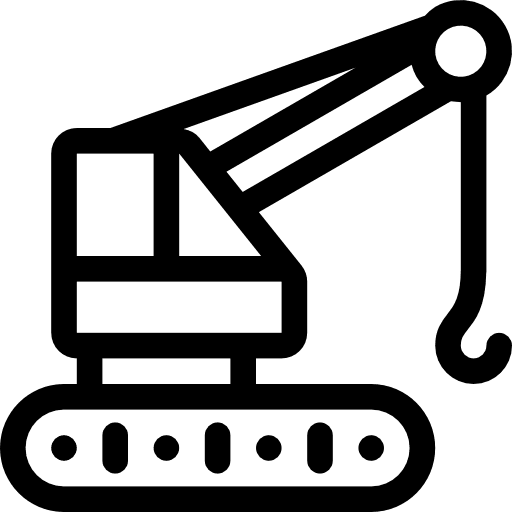 Crane construction lift construction and tools icon