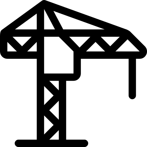 Crane hook lift construction and tools icon