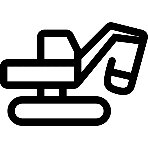 Excavator backhoe excavator construction icon