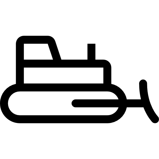 Bulldozer construction transport construction and tools icon