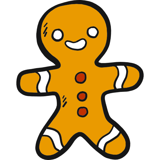 Gingerbread man sweet hand drawn bakery icon