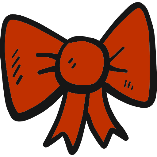 Ribbon christmas decoration ornament icon